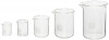 Corning Pyrex 5 Piece Glass Graduated Low Form Griffin Beaker Assortment Pack, with Double Scale