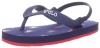 Polo Ralph Lauren Kids Amino Flip Flop (Toddler/Little Kid/Big Kid),Navy/Red,13 M US Little Kid