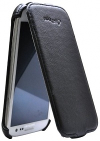 CrazyOnDigital Designer CONTOUR Leather Case for Samsung Galaxy S III S 3 (AT&T, T-Mobile, Sprint, Verizon) (Black)