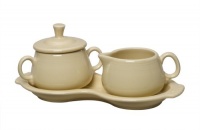 Fiesta Covered Creamer and Sugar Set with Tray, Ivory