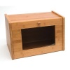 Lipper International 8847 Bread Box with Window Door, Bamboo