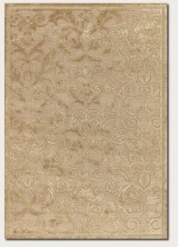 Couristan 1224/0087 PAVE Vintage Damask 45-Inch by 62-Inch Chenille Area Rug, Golden Pearl