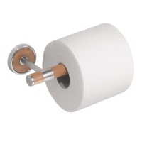 InterDesign Formbu Toilet Tissue Holder, Brushed Stainless Steel/Bamboo