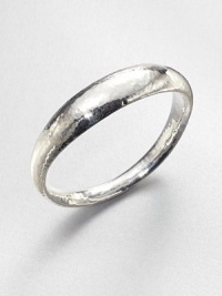 From the Glamazon Collection. Sleek, sculpted sterling silver in a beautiful hammered texture. Sterling silverDiameter, about 2.5Slip-on styleImported 