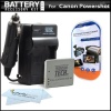 Battery And Charger Kit For Canon PowerShot ELPH 310 HS ELPH 300 HS ELPH 100 HS Digital Camera Includes Extended (900 Mah) Replacement Battery For Canon NB-4L + AC / DC Rapid Travel Charger + LCD Screen Protectors + MicroFiber Cleaning Cloth