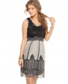 Rock the party in American Rag's sequined dress ... the ruffled detail and printed skirt give it that something extra!