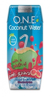 O.N.E. Coconut Water with a Splash of Pink Guava, 8.5-Ounce Aseptic Containers (Pack of 12)