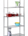 Honey-Can-Do SHF-01443 5-Tier Shelving Holds 200-Pounds per Shelf, 72-Inch, Chrome