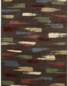 Nourison Interpretations Brown Abstract 2-Feet by 2.9-Feet Polyacrylic Area Rug