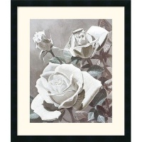 White Roses by Marianne Hornbuckle Framed Fine Art Print - 27 x 23