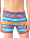 Calvin Klein Men's One Microfiber Boxer Brief Fashion, Bold Stripe - Zelda, Large