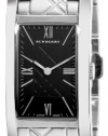 Burberry Women's BU1098 Check Engraved Black Dial Stainless Steel Watch