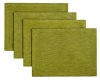 Hemp Cloth Placemat (Set of 4) in Leaf Green - by Cotton Craft. These beautifully textured and hand crafted table linens are lovingly hand woven by skilled artisans using centuries old weaving techniques - Placemat measures 14x19 inches - Coordinating Tab