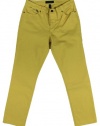 Lauren Jeans Co. Women's Slimming Modern Straight Ankle Jeans (Hamilton Yellow)