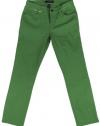 Lauren Jeans Co. Women's Slimming Modern Straight Ankle Jeans (Cricket Green)