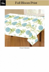 Homewear Full Bloom Printed Microfiber 52 by 70-Inch Oblong Table Cloth