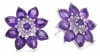 Sterling Silver Amethyst Flower Earrings