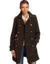 London Fog Women's Double-Breasted Belted Trench Coat