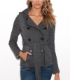 G by GUESS Ollie Hooded Jacket, JET BLACK MULTI (SMALL)