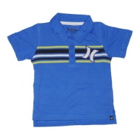 Hurley Children / Boys Short Sleeve Summer Polo Shirt / Tee - Blue (Size: 18M)