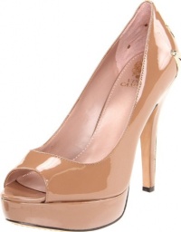 Vince Camuto Women's Mayna Peep-Toe Pump,Beach,10 M US