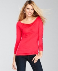 INC's petite boatneck top is a beautified basic, ready to wear with anything from denim to pencil skirts.