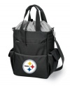 Fuel your football addiction. A no-fuss take on classic picnic baskets, the NFL-themed Activo tote is made entirely of fabric that's durable, water resistant and comfortable to carry. Featuring five pockets and a 24-can capacity for tailgating and more.