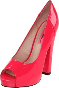 Betsey Johnson Women's Betty-N Platform Pump,Pink Neon,9 M US