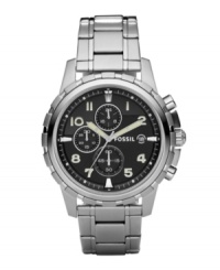 A classic chronograph watch that works in every scenario from Fossil's Dean collection.