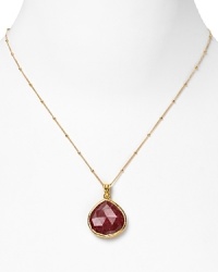 With a faceted ruby pendant pendant, Coralia Leets' 22-karat gold necklace is elegance simplified. Day or after dark, this piece slips on to give a spectrum of looks tonal sparkle.