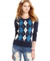 Awesome in argyle! This cute cardi from Tommy Girl is perfect for a polished preppy look!