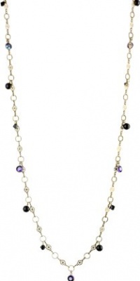 Liz Palacios Arco Iris Swarovski Elements Long Crystal and Jet Necklace