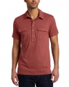 AG Adriano Goldschmied Utility Short Sleeve Polo Shirt, Terracotta, XX-Large