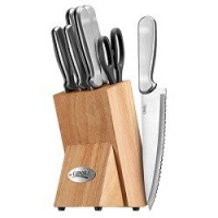 Ginsu Kotta Series 8-Piece Japanese 420J2 Stainless Steel Knife Set with Natural Block 4878