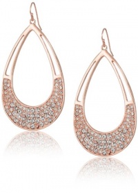 Jessica Simpson Pave Tear Drop Hoop Earrings