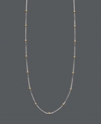 Simply stunning. A delicate chain takes your look a long way, especially when it's Giani Bernini's intricate bead chain! Crafted in sterling silver with 18k gold over sterling silver beaded accents. Approximate length: 18 inches.