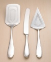 Dole out dessert with a sleek pie server made of gleaming 18/8 stainless steel. Shown at right.