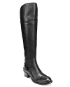 Unembellished perfection, these simple, stately riding boots look polished and rich; by VINCE CAMUTO.