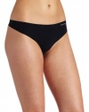 Calvin Klein Women's Invisibles Thong, Black, Small