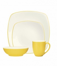 Noritake 4-Piece Colorwave Square Place Setting, Mustard