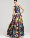 Make an unforgettable entrance in Alice + Olivia's grandeur gown, lending an unprecedented display of print and color.