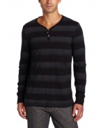 Marc Ecko Cut & Sew Men's Jersey Stripe Henley Shirt