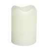 Inglow CGT55400CR06 4-Inch Tall Flameless Rustic Pillar Vanilla Cream Scented Candle with 5-Hour Timer, Cream