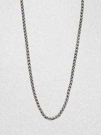 From the Chain Collection. A sleek sterling silver design that's perfect on it's own or with your favorite enhancer. Sterling silverLength, about 24Lobster clasp closureMade in USA