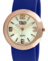 TKO ORLOGI Women's TK614-RBL Rose Gold Slap Metal Blue Watch