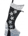 Kurt Adler 19-Inch KISS Star Boot Applique Stocking