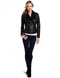 MICHAEL Michae Kors Women's Asymetrical Leather Jacket