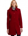 Larry Levine Women's Single Breasted Wool Walking Coat