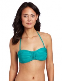 La Blanca Women's Shirr And Now Cup Bandeau Bra, Seaglass, 10