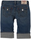 True Religion Girls 7-16 Sophie Roll Up Short, Point Dune Medium, 14